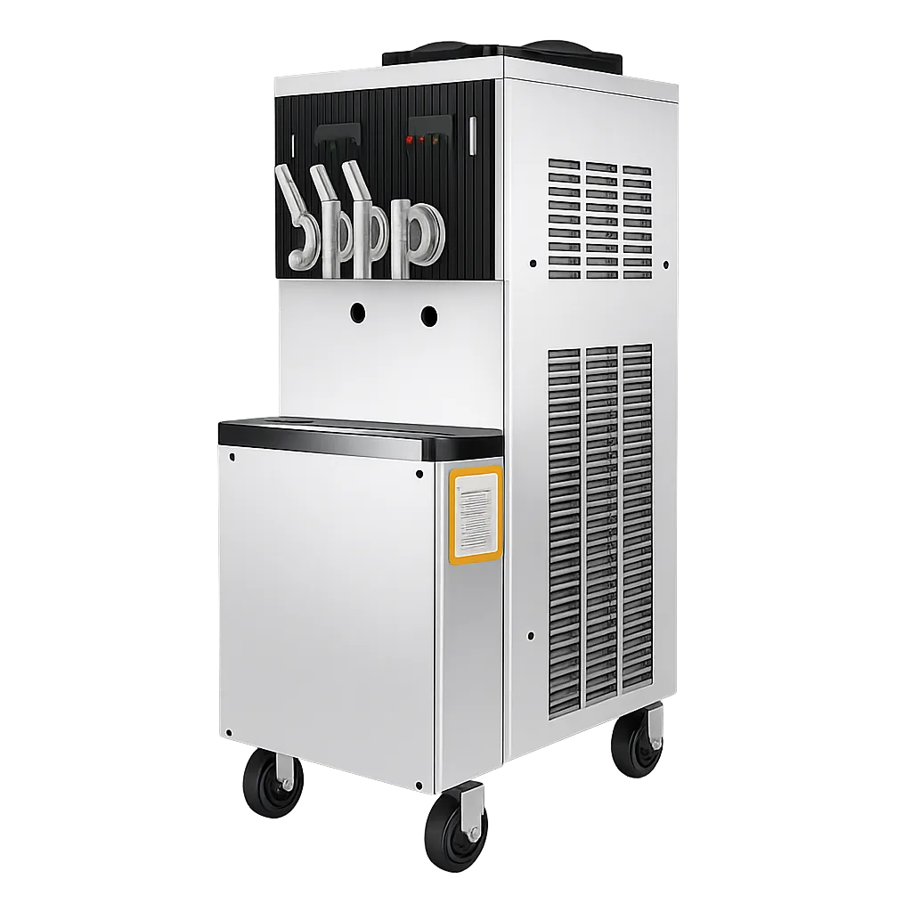 Máquina de sorvete soft e frozen yogurt de chão, 3 bicos - S970T